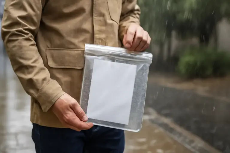 Bustine impermeabili porta-documenti: l’alleato poco ingombrante contro pioggia e imprevisti